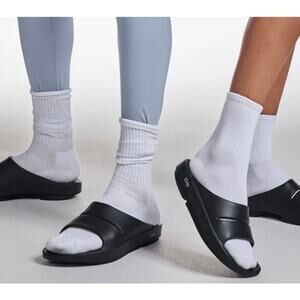Oofos Ooaah Slip-on Slide Sandals Black Oofoam  Unisex M 10 W 12